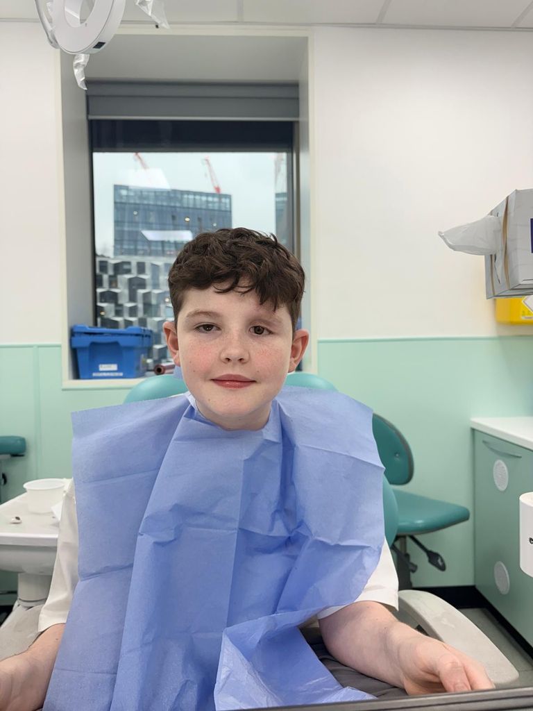 young boy in hospital clinic 