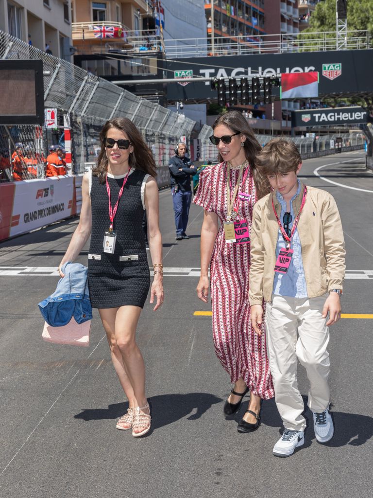 Charlotte Casiraghi, Tatiana Casiraghi and Raphael Elmaleh attends the F1 Grand Prix Of Monaco on May 25, 2025
