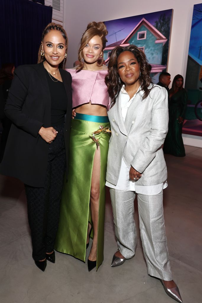 Ava DuVernay and Andra Day posed with Oprah 