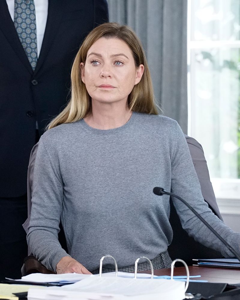 Ellen Pompeo as Meredith Grey in season 16