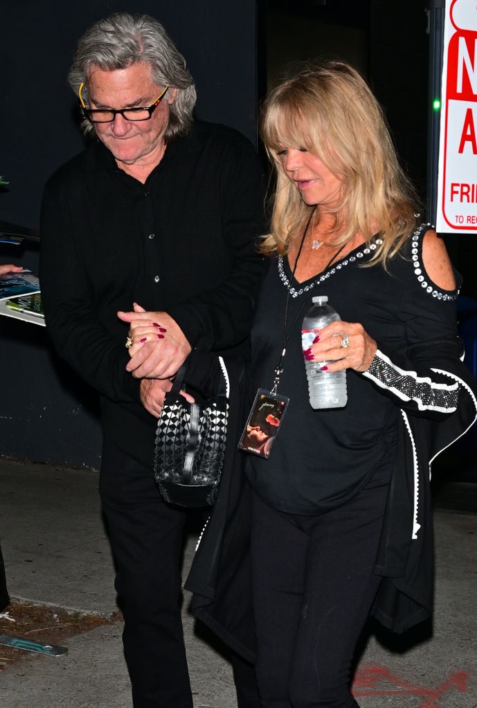 Kurt Russell and Goldie Hawn are seen attending daughter Kate Hudson's album release concert for her debut album 'Glorious' at The Bellwether on May 18, 2024 in Los Angeles, California