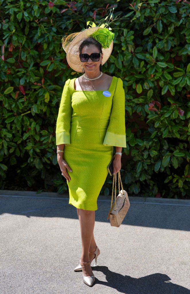 Wilnelia, Lady Forsyth-Johnson arrives on day three of Royal Ascot at Ascot Racecourse, Berkshire. Picture date: Thursday June 20, 2024. (Photo by Jonathan Brady/PA Images via Getty Images)