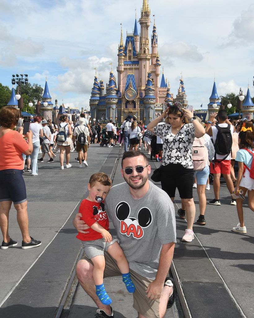 Shaun Malone with his son Louis at Walt Disney World