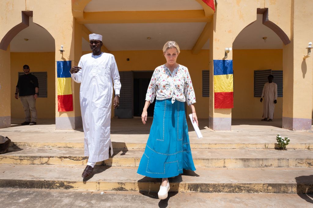 Duchess Sophie walking down some steps