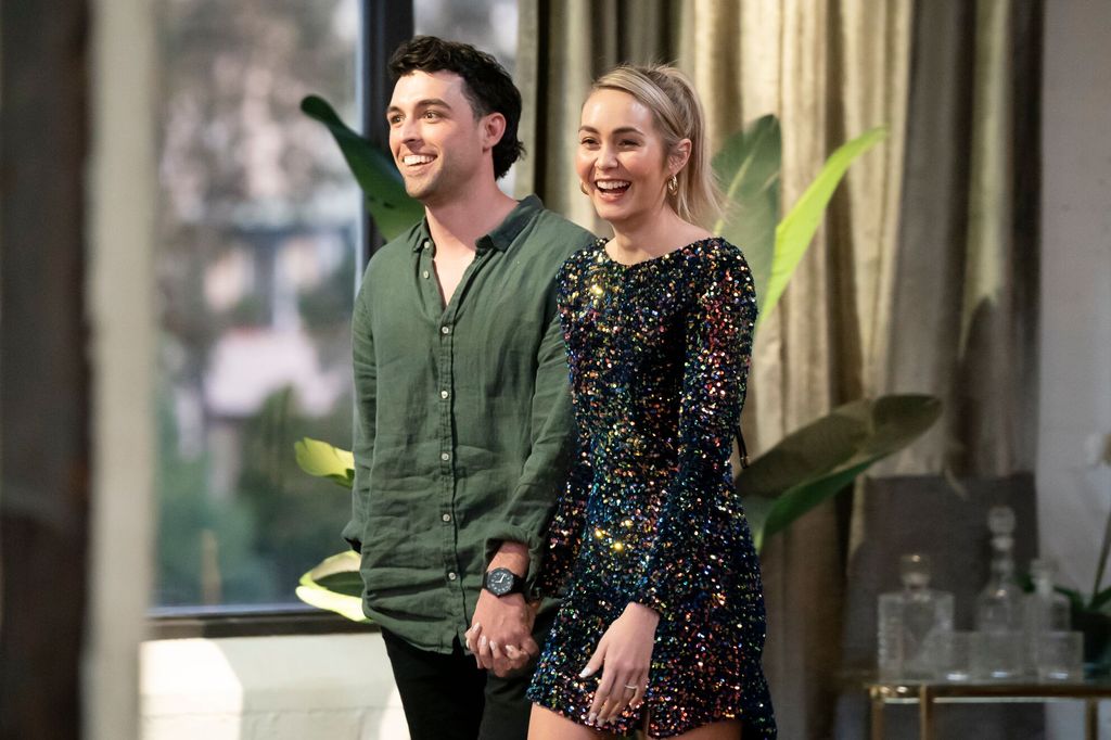 Ollie and Tahnee at MAFS dinner party