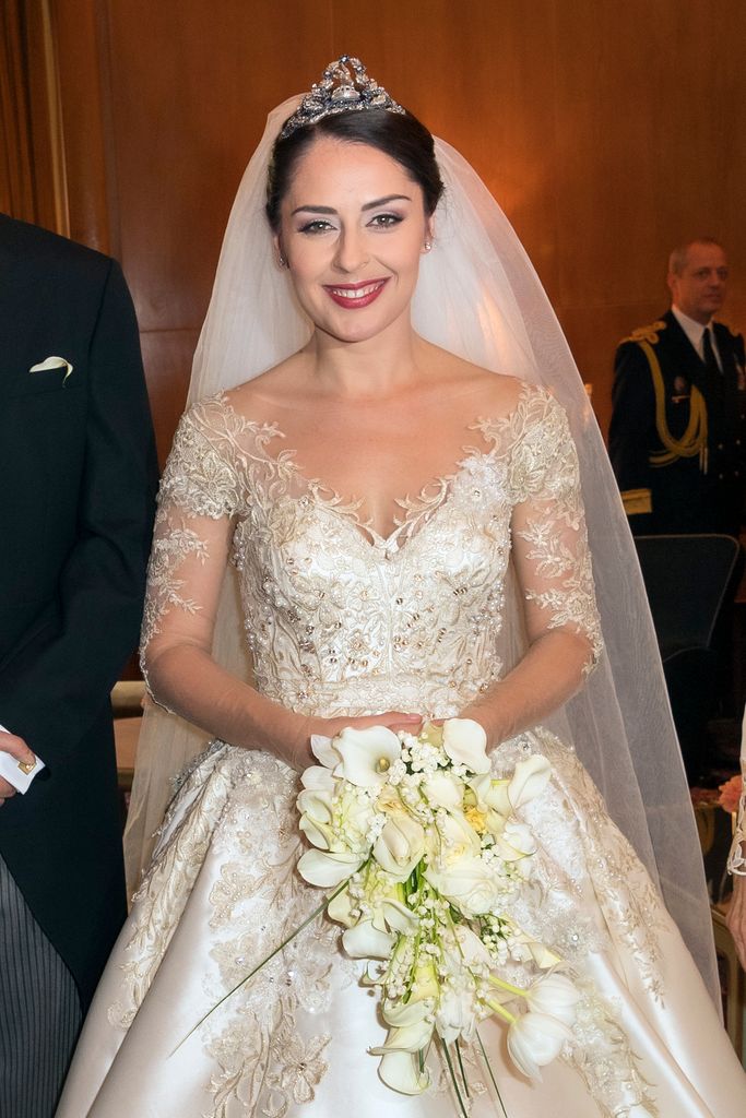 Elia Zaharia in her bridal gown