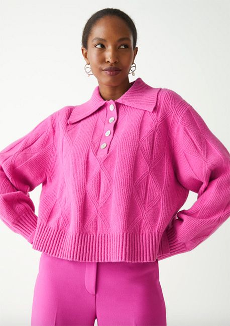 Stories bright pink knit