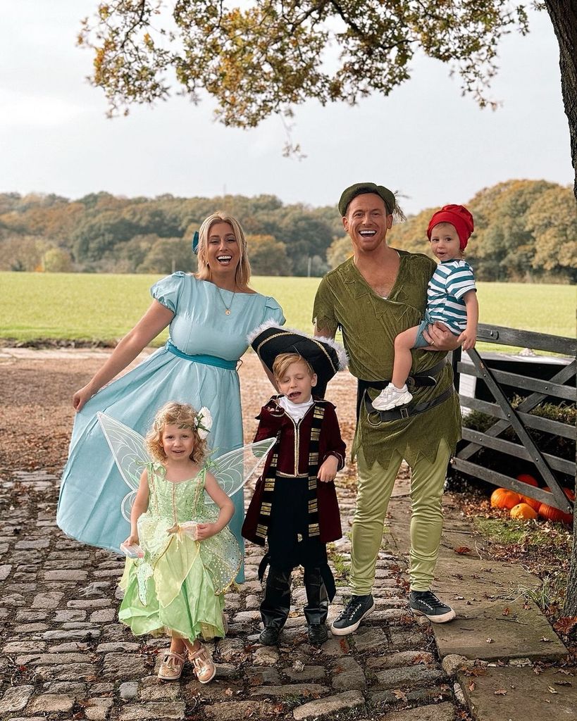 Stacey Solomon and Joe Swash dressed up for Halloween with their kids