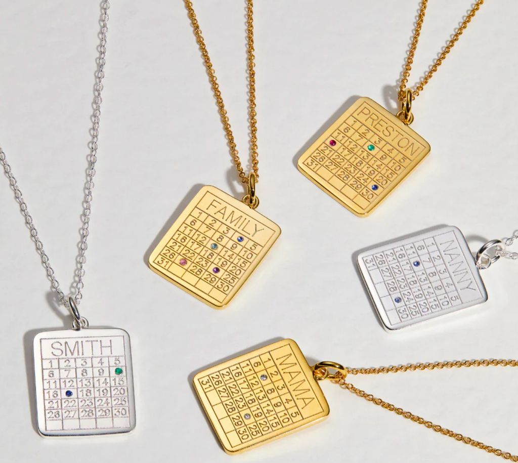 Lily & Roo calendar necklace