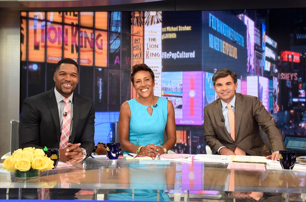 Michael Strahan is a co-host on GMA alongside Robin Roberts and George Stephanopoulos