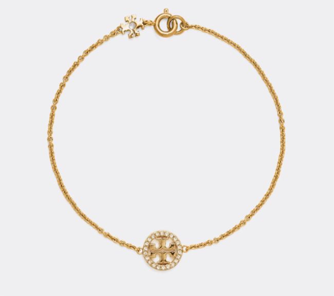 Tory Burch Miller Pave Crystal-pendant Necklace - Gold | Editorialist