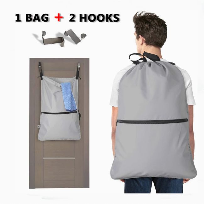 travel laundry bag with hooks door storage