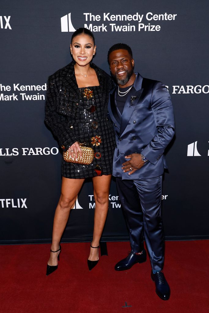 Eniko Hart and Kevin Hart attend the 25th Annual Mark Twain Prize For American Humor at The Kennedy Center on March 24, 2024 in Washington, DC