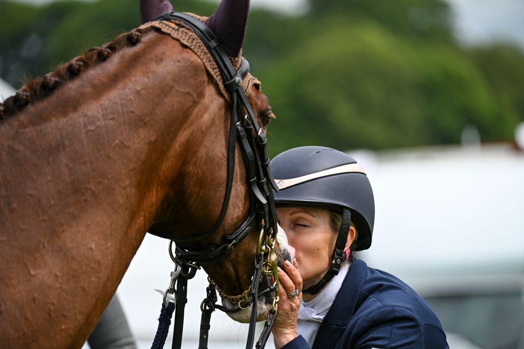Zara Tindall and Class Affair in the dressage phase of the CCI 4* - L at the Bramham International Horse Trials in Bramham Park 