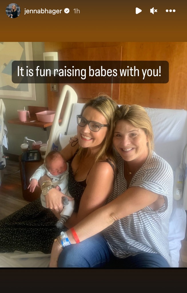 Savannah Guthrie visiting hospital shortly after Jenna Bush Hager's son Hal was born