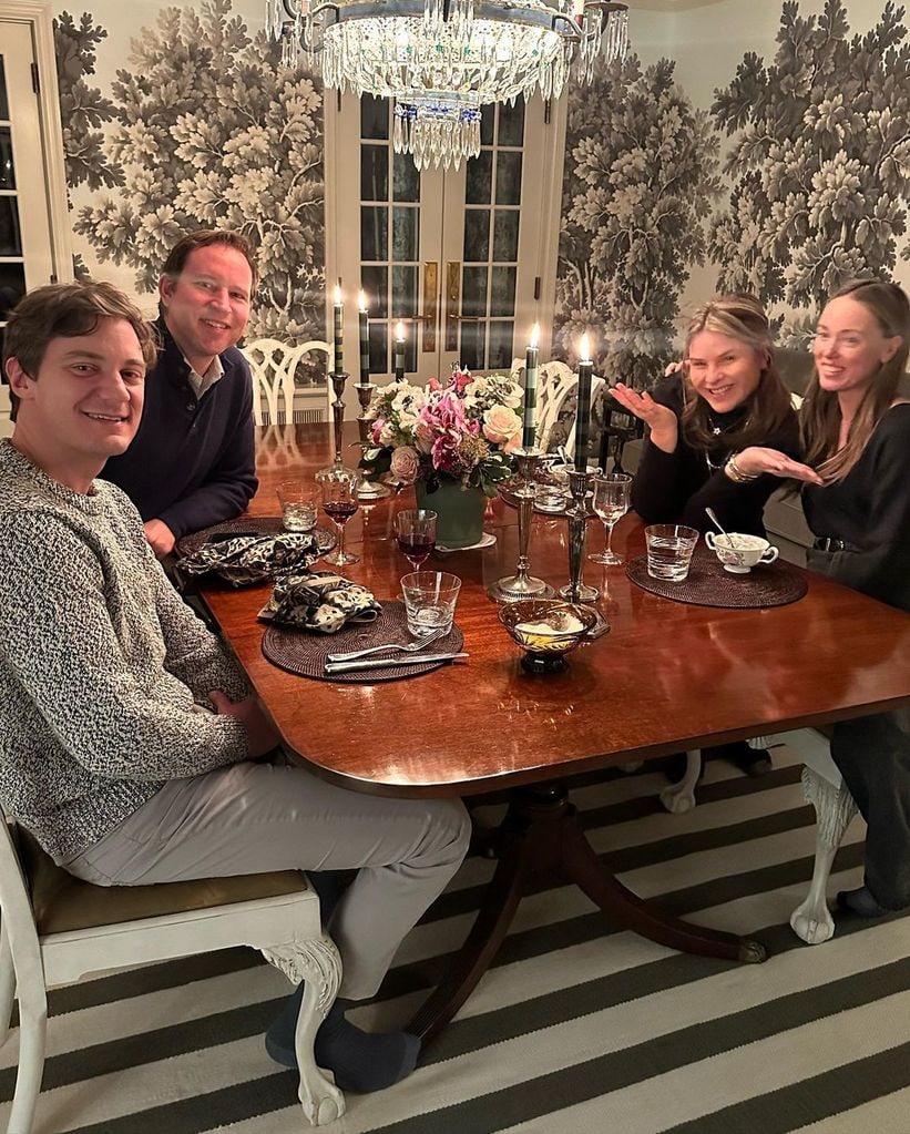 Jenna Bush Hager sat at dining table with friends 