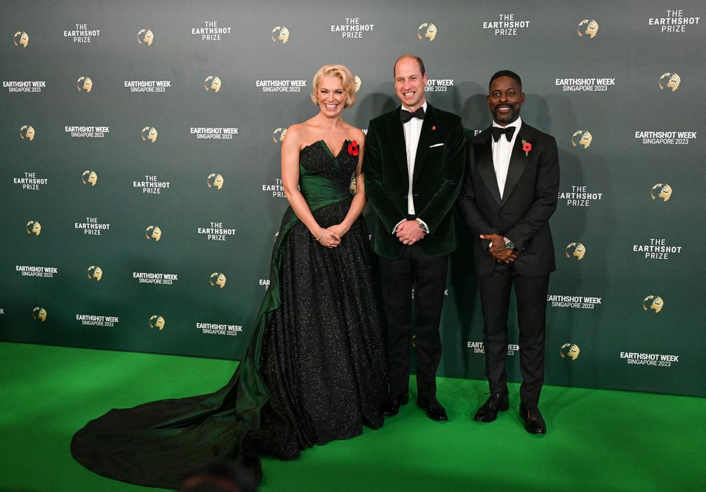 Hannah Waddingham, Prince William and Sterling K. Brown arrive at 2023 Earthshot Prize in Singapore