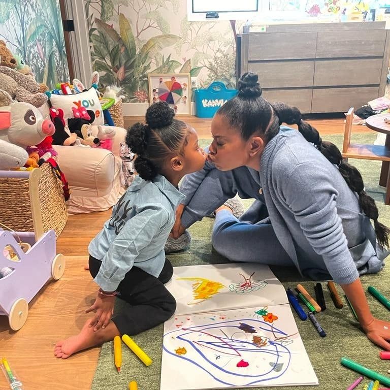 gabrielle union and daughter playroom inside la home