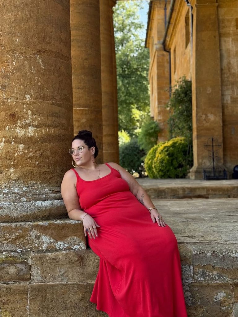 Whitney Thore poses for a picture in England