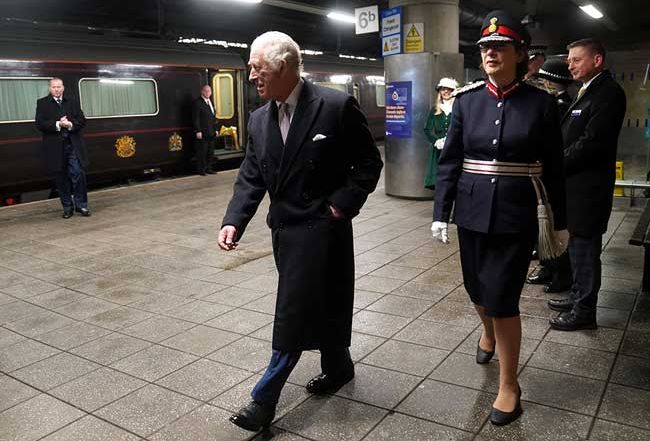 King Charles travels to Manchester on royal train