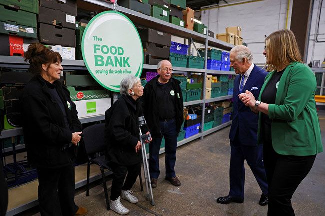 King Charles at Milton Keynes Food Bank