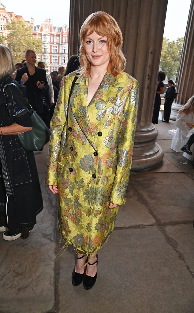 Emily Beecham attends the Erdem show during London Fashion Week September 2023 at The British Museum on September 17, 2023 in London, England.