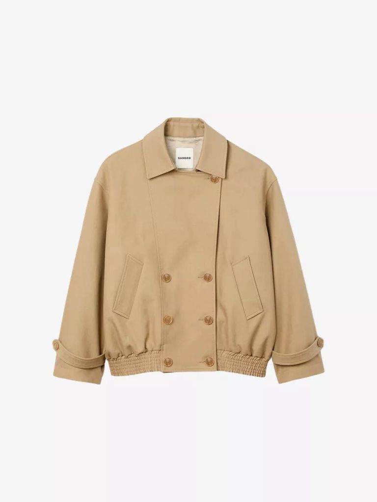 Sandro cropped trench