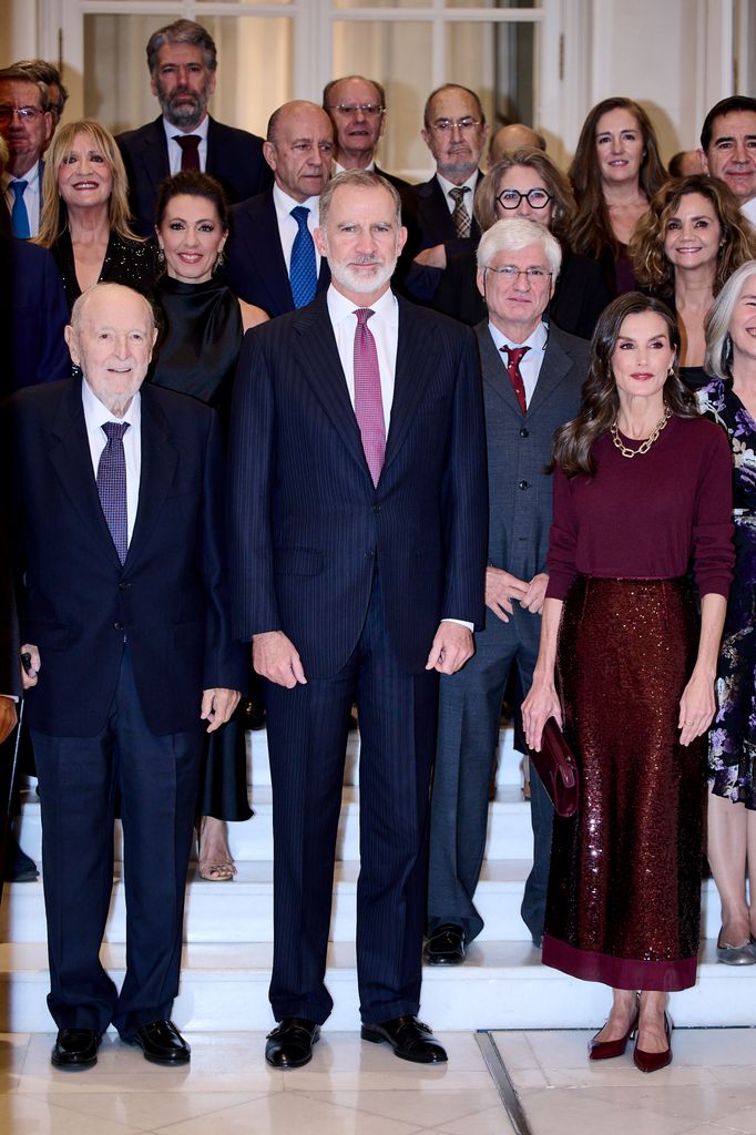 King Felipe VI of Spain and Queen Letizia of Spain attend the XLII "Francisco Cerecedo" Journalism Awards at the Ritz Hotel on November 18, 2025 in Madrid, Spain