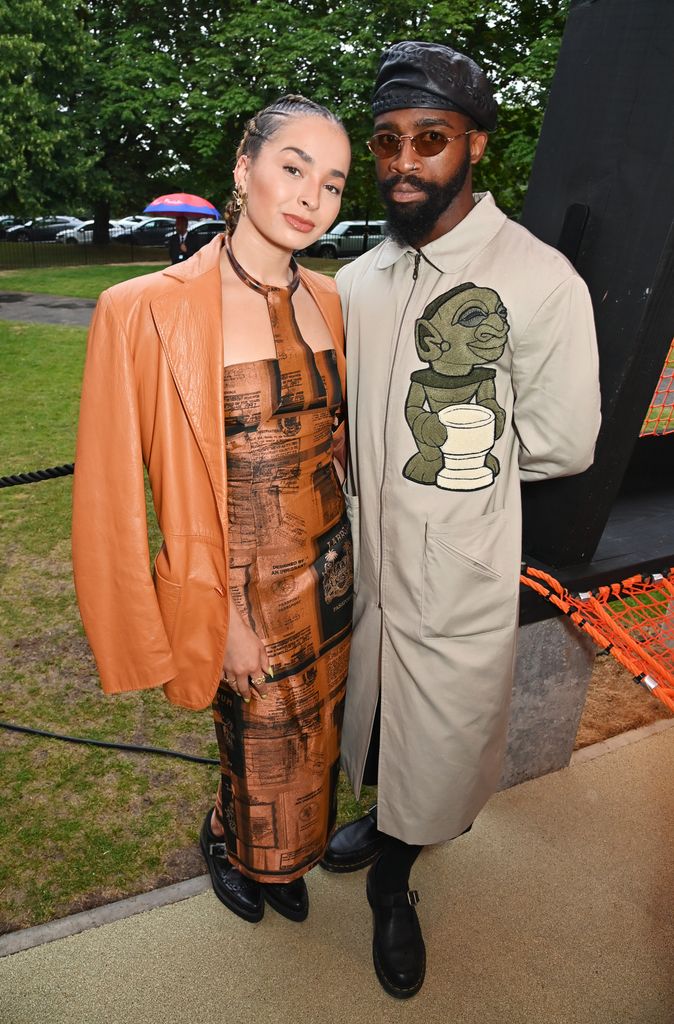 Ella Eyre and Ralpheal Chea aka Papu Raf attend the BFC Summer Party 2024 at Serpentine South on July 8, 2024 in London, England. (Photo by Dave Benett/Getty Images)