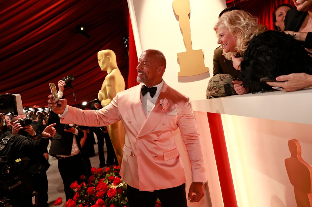 Dwayne Johnson attends the 95th Annual Academy Awards on March 12, 2023 in Hollywood, California