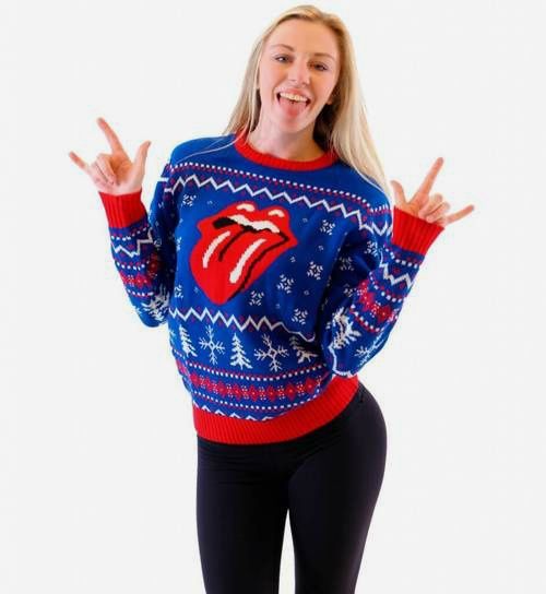 rolling stones ugly christmas sweater
