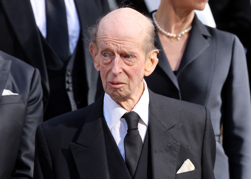 Duke of Kent at Duchess of Kent's funeral