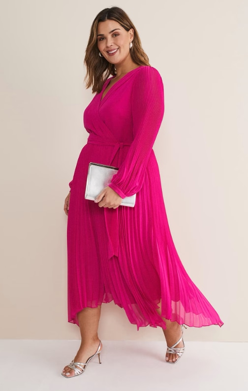 phase eight pink wrap dress 