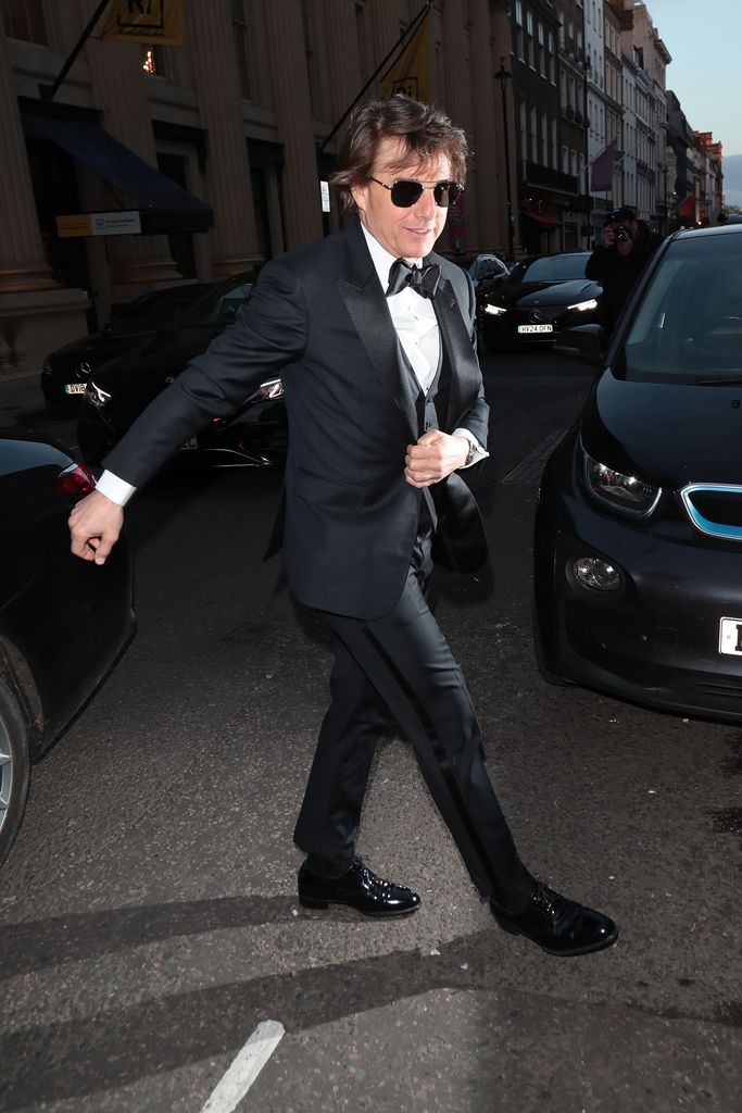Tom Cruise leaving Victoria Beckham's party in London
