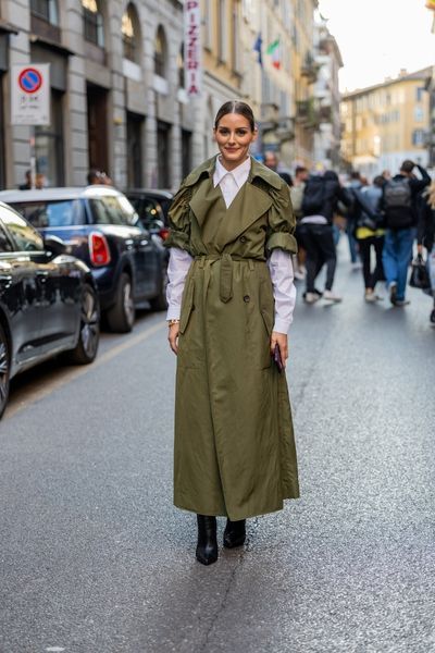 Gigi Hadid Green Sneakers Street Style Milan 2022