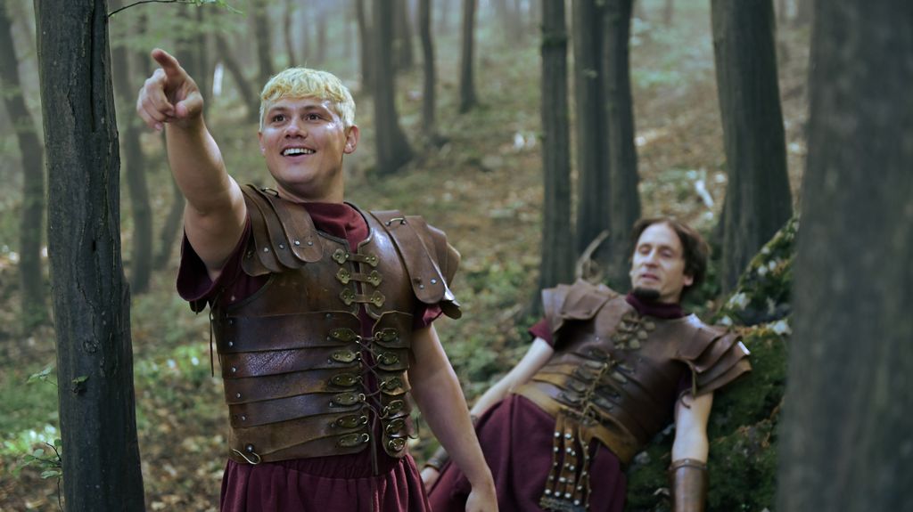 roman soldiers in woods