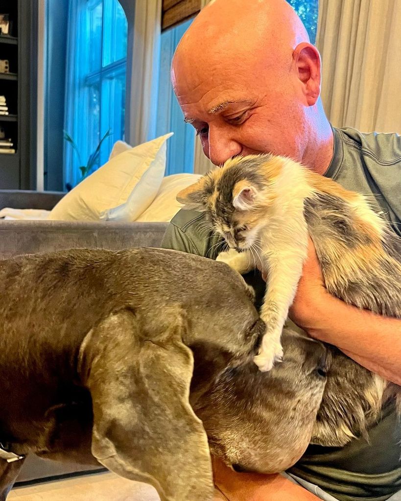 Andre Agassi with his beloved pets