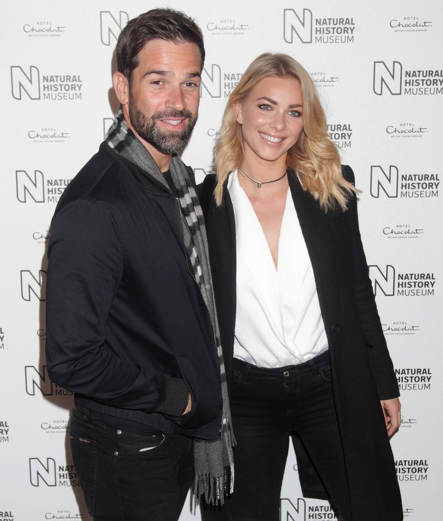 Gethin Jones and Katja Zwara attending the launch of the Natural History Museum's ice rink in London. 