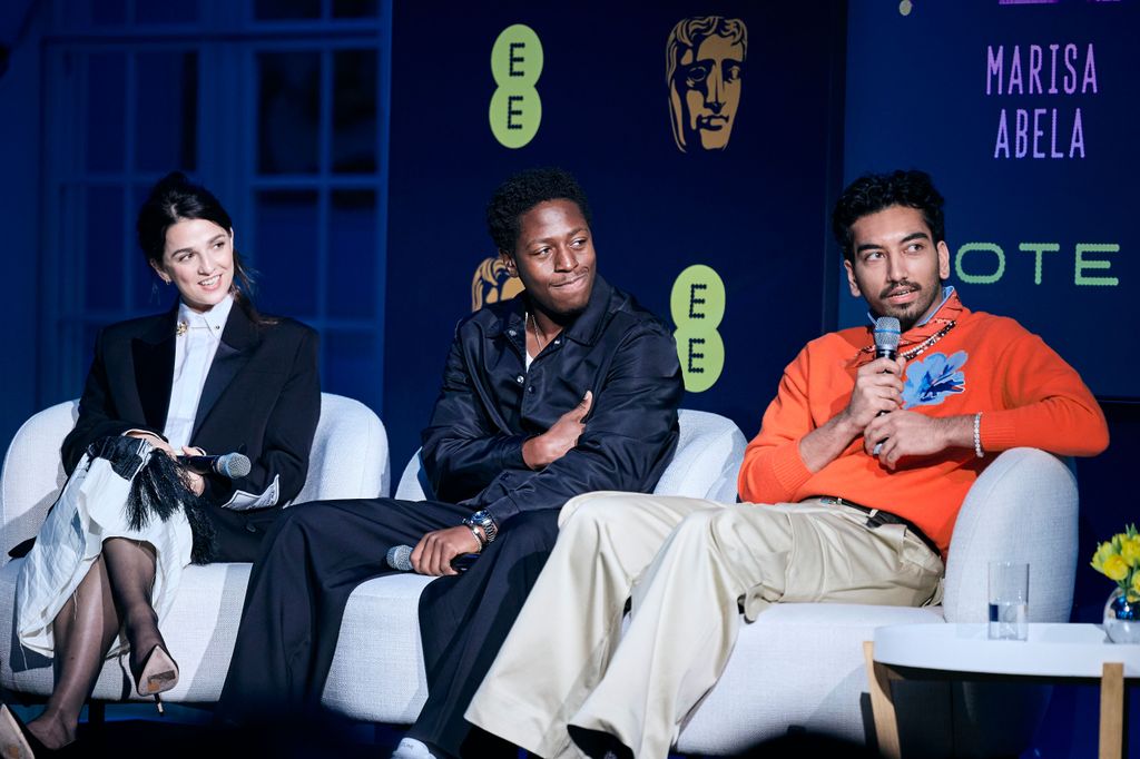 EE Rising Star Award nominee announcement ahead of the 2025 EE BAFTA Film Awards. 2025 nominees
are: David Jonsson, Marisa Abela, Mikey Madison, Jharrel Jerome and Nabhaan Rizwan. Voting
is now open at ee.co.uk/BAFTANabhaan Rizwan, Marisa Abela and David Jonsson

EE Rising Star Award nominee announcement ahead of the 2025 EE BAFTA Film Awards. 2025 nominees
are: David Jonsson, Marisa Abela, Mikey Madison, Jharrel Jerome and Nabhaan Rizwan. Voting
is now open at ee.co.uk/BAFTA
BAFTA EE Rising Star Nominee Announcement photocall, London, UK - 07 Jan 2025