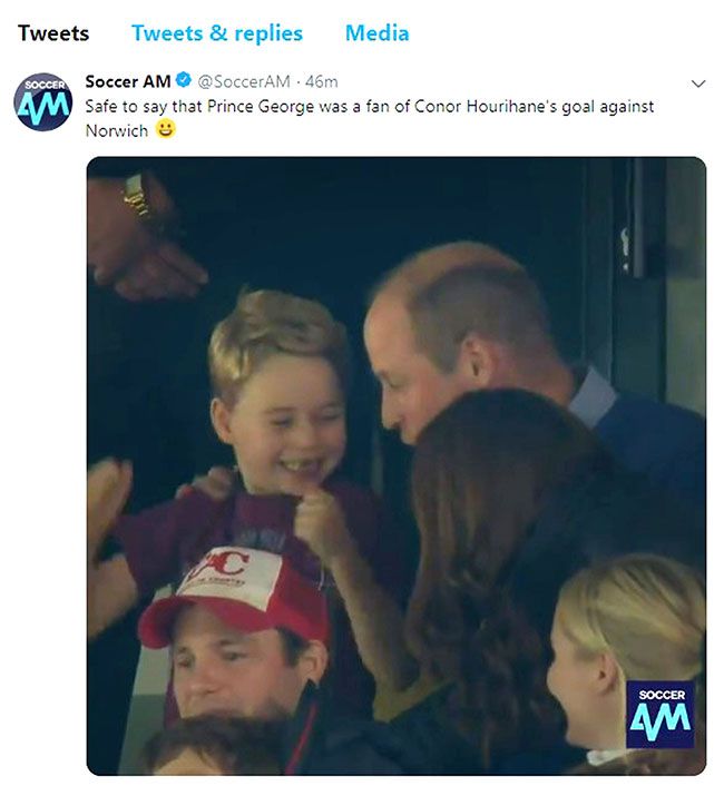 prince george excited goal