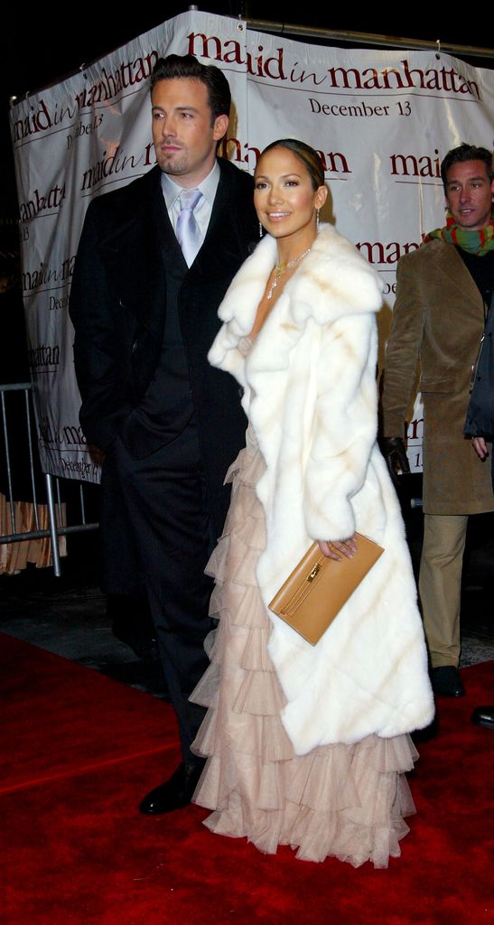 Ben Affleck and Jennifer Lopez on red carpet in 2002