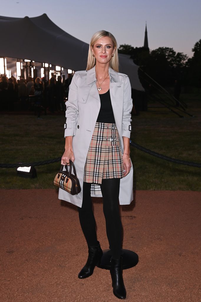 Nicky Hilton Rothschild arrives at the Burberry Summer 2026 show during London Fashion Week on September 22, 2025 in London, England. (Photo by Alan Chapman/Dave Benett/Getty Images for Burberry)