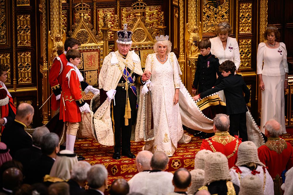 King Charles and Queen Camilla in the House of Lords