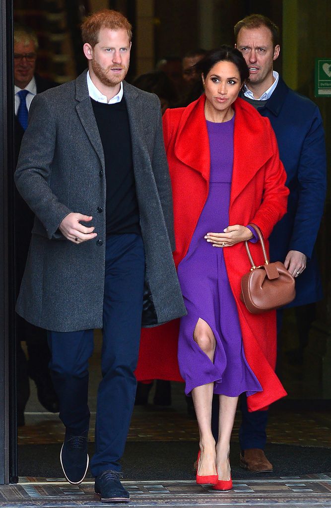 Prince Harry, Duke of Sussex and Meghan, Duchess of Sussex depart from Birkenhead Town Hall on January 14, 2019 in Birkenhead, England. (Photo by Richard Martin-Roberts/Getty Images)