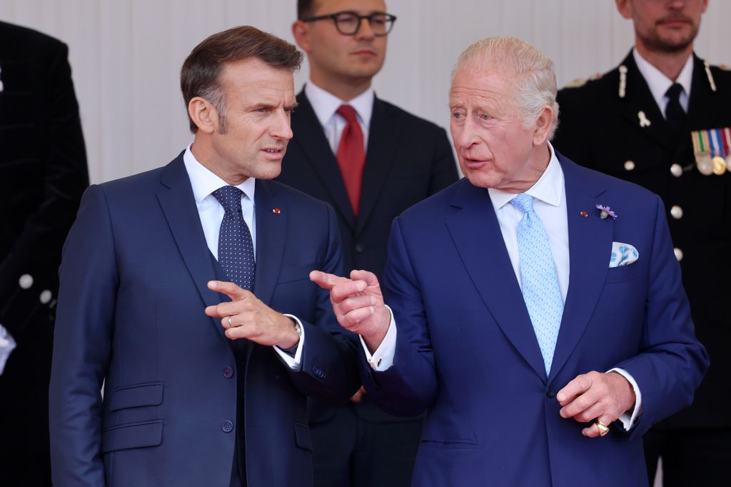 King Charles talking with president macron