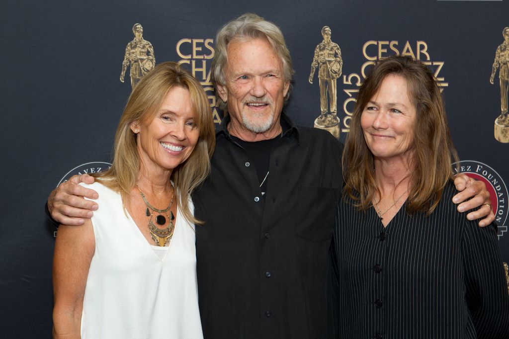 Tracy Kristofferson, Kris Kristofferson and Lisa Meyers arrives at the Cesar Chavez 2015 Legacy Awards at Westin Bonaventure Hotel on March 26, 2015 in Los Angeles, California