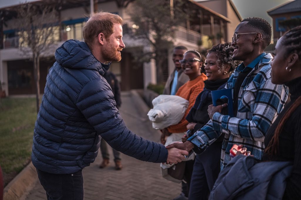 Prince Harry, Duke of Sussex arrives at a welcome event at Sentebale's Mamohato Childrens Centre