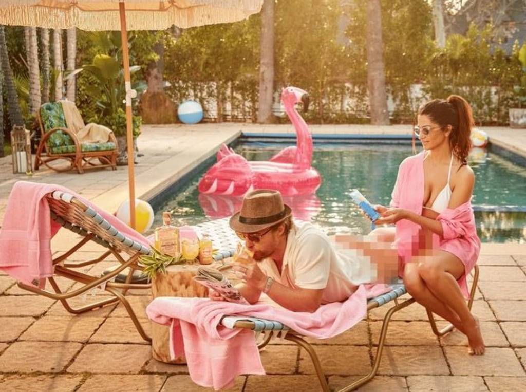 Camilla and Matthew poolside