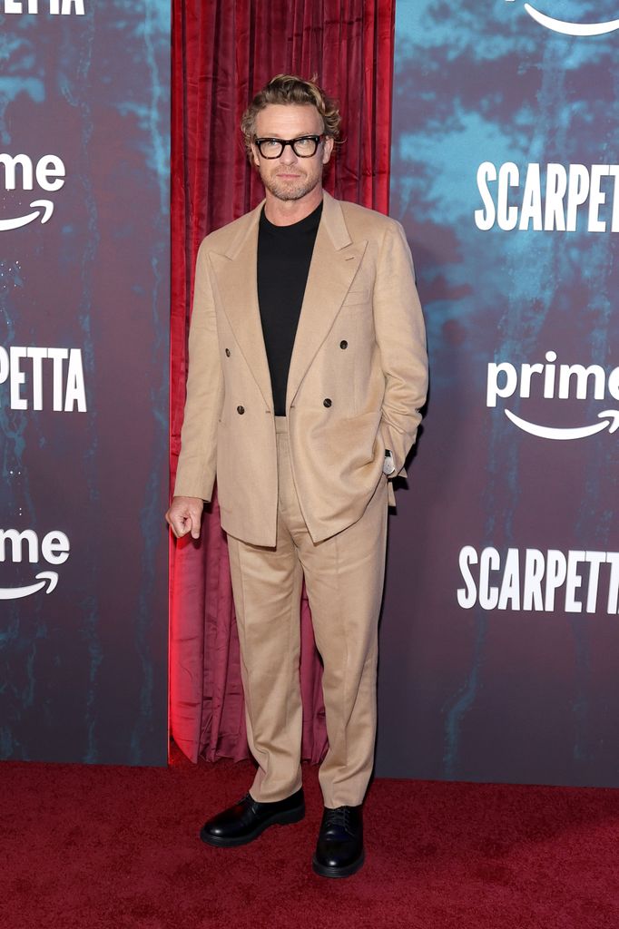 simon baker tan suit scarpetta