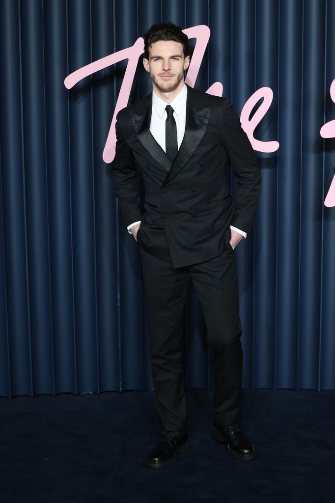 Declan Rice attends The Fashion Awards 2025 wearing Prada